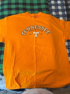 Soffe Bright Orange Tee with Red and White Logo